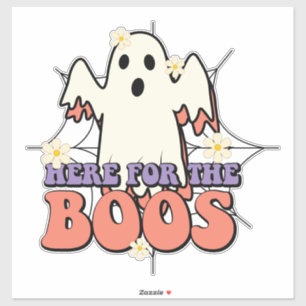 Pegatina Aquí por el fantasma del Boo