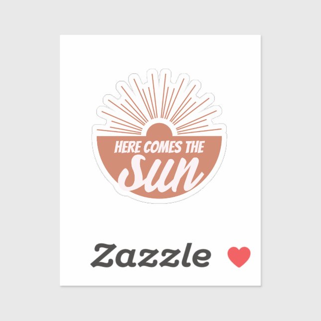 Pegatina Aquí viene el sol (Hoja)