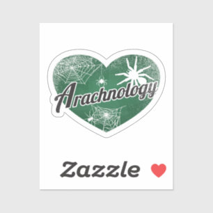 Pegatina Arachnology Retro Heart Blackboard Love