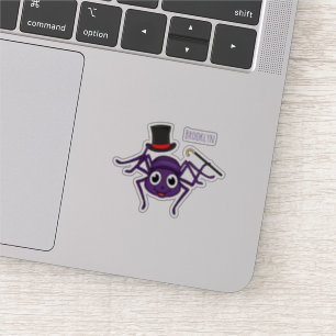 Pegatina Araña cortada en el personalizado del sombrero sup