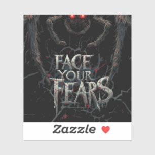 Pegatina Araña pesada - Ilustracion de horror oscuro