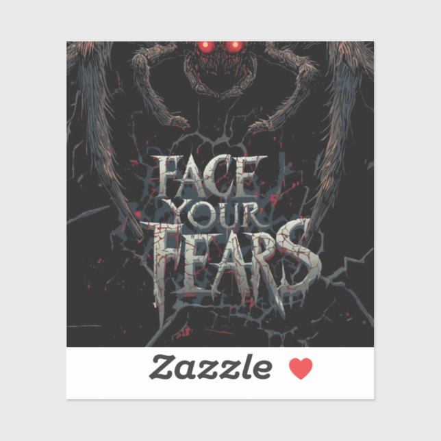 Pegatina Araña pesada - Ilustracion de horror oscuro (Hoja)