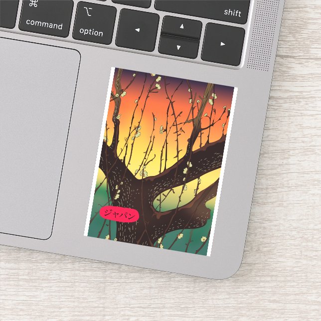 Pegatina Árbol de flores de Japón (Detalle)