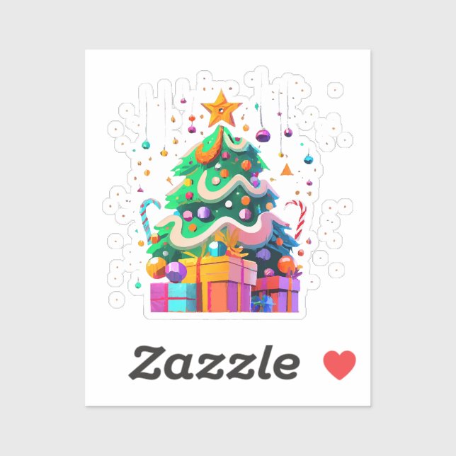 Pegatina Árbol de Navidad Magia Radiante (Hoja)
