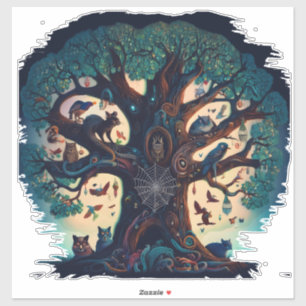 Pegatina Árbol De Roble De La Vida