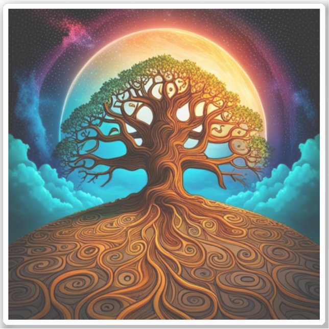 Pegatina Árbol de vida (Anverso)