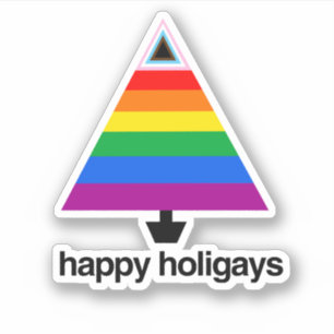 Pegatina Árbol del orgullo del progreso de los holigays fel