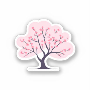 Pegatina Árbol Floral Rosa Flor de Cerezo
