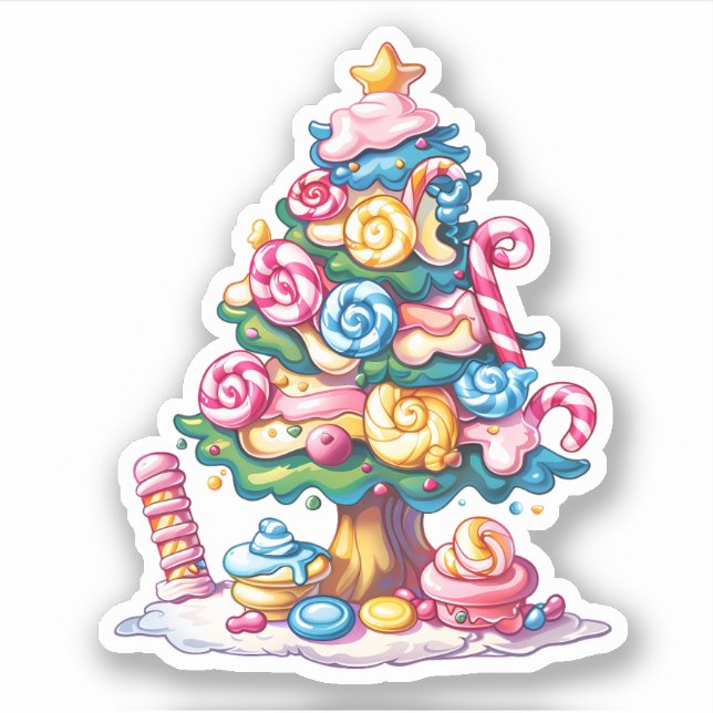 Pegatina Árbol navideño (Anverso)