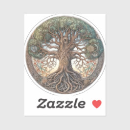 Pegatina Árbol pagano de la vida