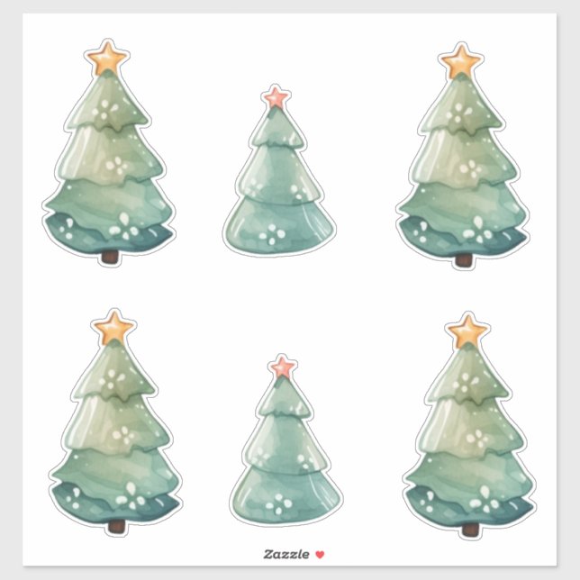 Pegatina Árboles de Navidad (Hoja)
