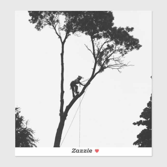 Pegatina Arborista en el trabajo (Hoja)