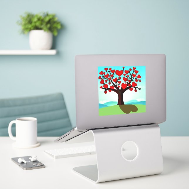 Pegatina   Arbre d’amour - tree of love (Ordenado portátil  en el escritorio)