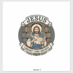 Pegatina Archivo de Tarjeta de Biblioteca Jesús Archivo de 