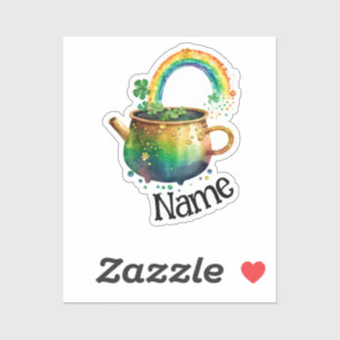 Pegatina Arco iris personalizado del día de San Patricio