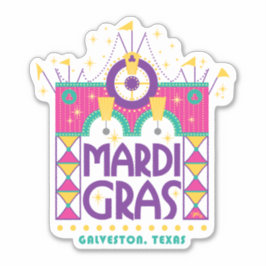 Pegatina Arco Mardi Gras, Galveston, Texas