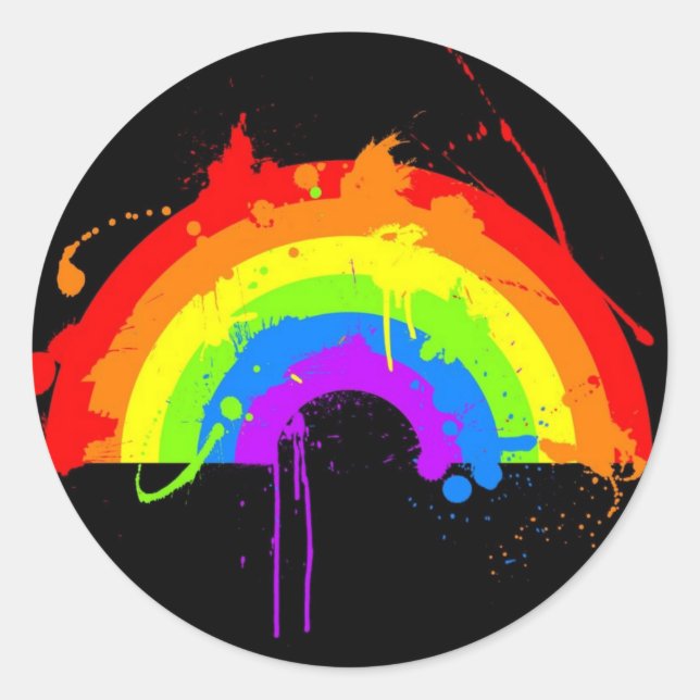 Pegatina arcoiris (Anverso)