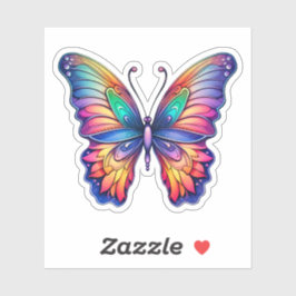 Pegatina Arcoiris Abstract Butterfly acuarela