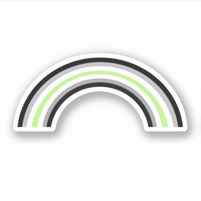 Pegatina Arcoiris agénero (Anverso)