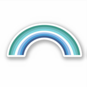 Pegatina Arcoíris Azul Hombre Gay