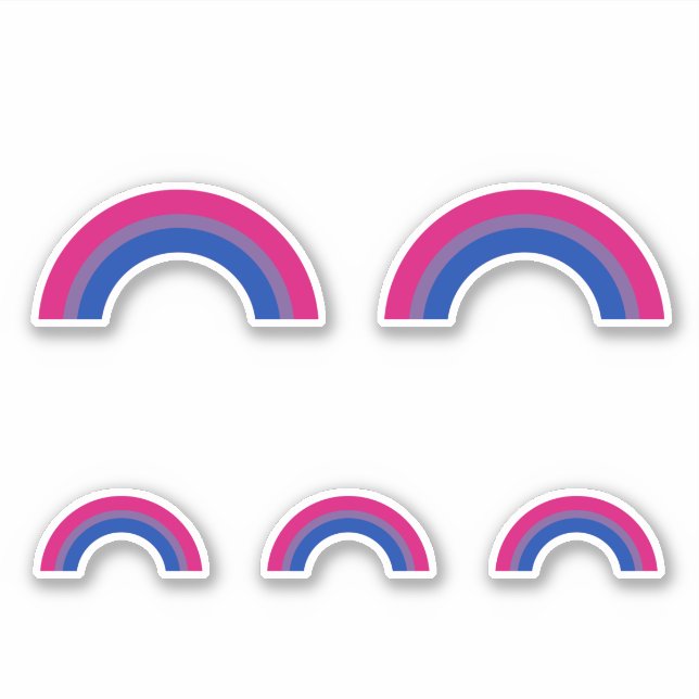 Pegatina Arcoíris Bisexual (Anverso)