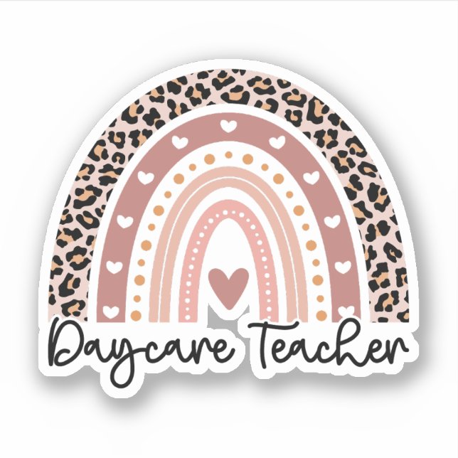 Pegatina Arcoiris, cuidado de niños, regalos para maestros (Anverso)
