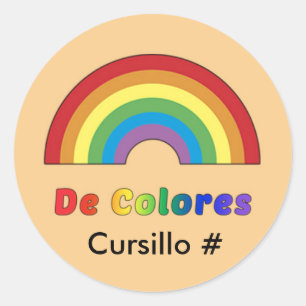 Pegatina arcoiris de Colores