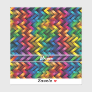 Pegatina Arcoíris de Geometría Vibrante