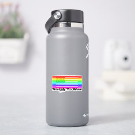 Pegatina Arcoiris de la bandera de los EE.UU. - Vale la pen