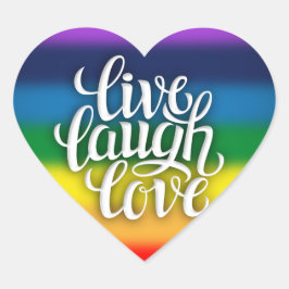 Pegatina arcoiris de Live Laugh Love