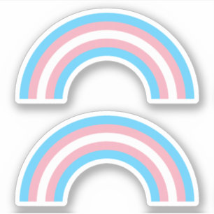 Pegatina Arcoiris del orgullo transexual