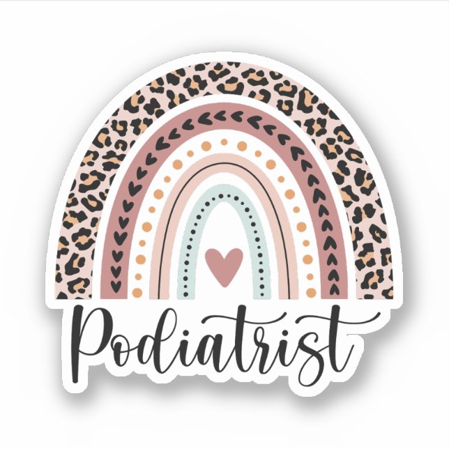Pegatina Arcoiris podiatrista, divertidos regalos de podiat (Anverso)