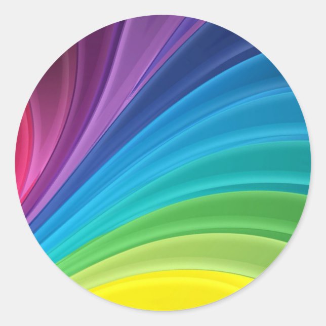 Pegatina arcoiris Sello para sobres etiqueta de fa (Anverso)