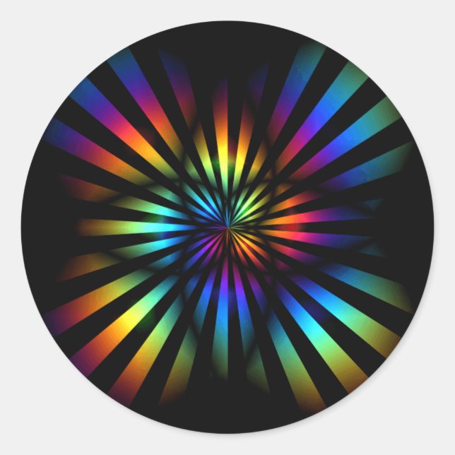 Pegatina arcoiris Sello para sobres etiqueta de fa (Anverso)