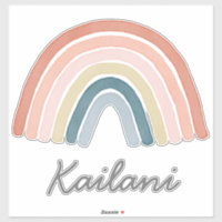 Arcoiris y nombre de la acuarela Boho