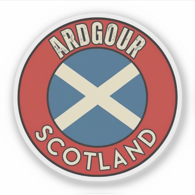 Pegatina Ardgour, Escocia (Anverso)