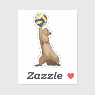 Pegatina Ardilla con voleibol