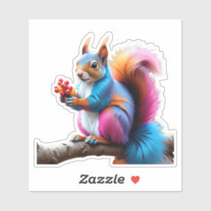 Pegatina Ardilla Cuta En La Rama-19274