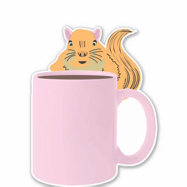 Pegatina ardilla traviesa #135 (Anverso)