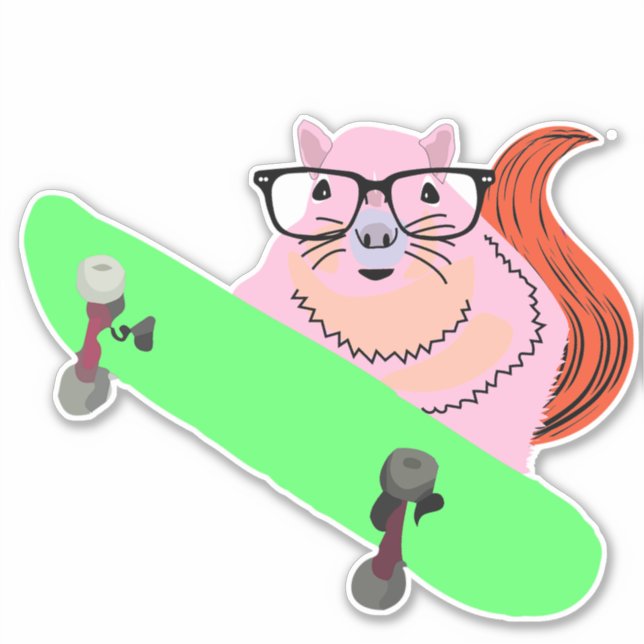 Pegatina ardilla traviesa #149 (Anverso)