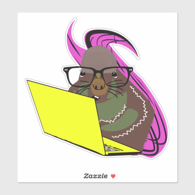 Pegatina Ardilla traviesa #152 (Hoja)