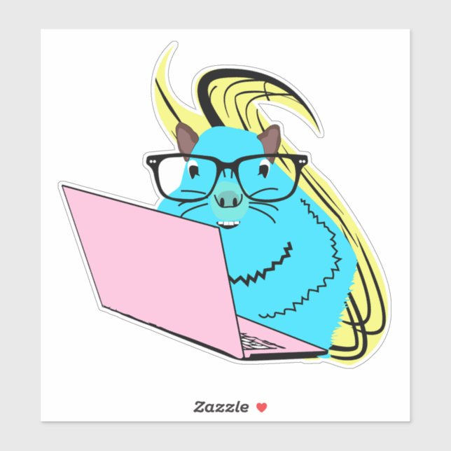 Pegatina ardilla traviesa #153 (Hoja)