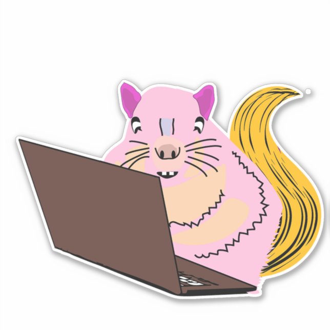 Pegatina Ardilla traviesa #165 (Anverso)