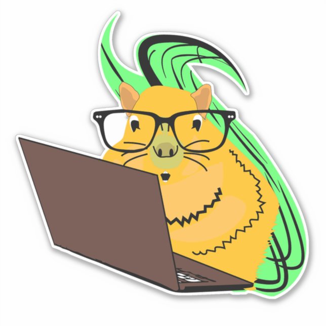 Pegatina ardilla traviesa #228 (Anverso)