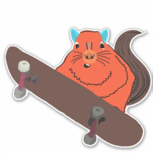 Pegatina ardilla traviesa #232
