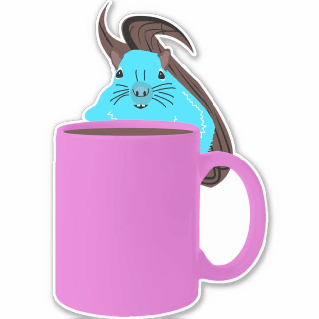 Pegatina ardilla traviesa #248 (Anverso)