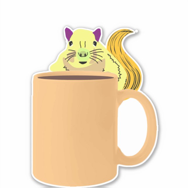 Pegatina ardilla traviesa #275 (Anverso)