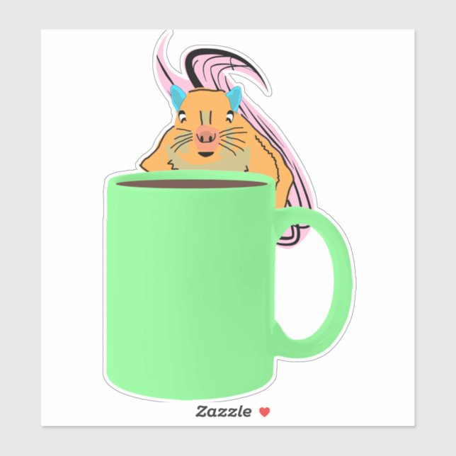 Pegatina ardilla traviesa #346 (Hoja)