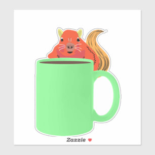 Pegatina ardilla traviesa #356