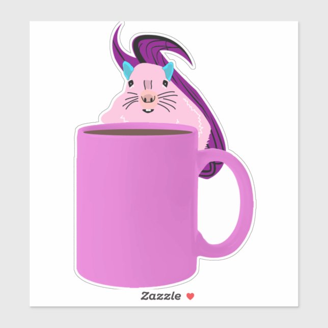 Pegatina ardilla traviesa #465 (Hoja)